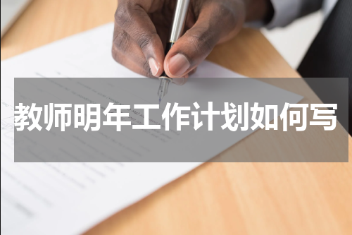 教师明年工作计划如何写