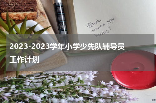 2023-2023学年小学少先队辅导员工作计划