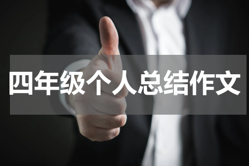 四年级个人总结作文