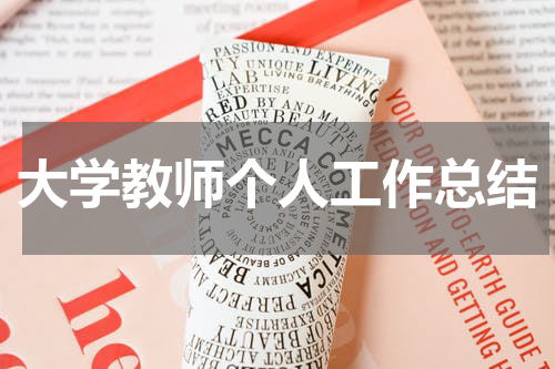 大学教师个人工作总结