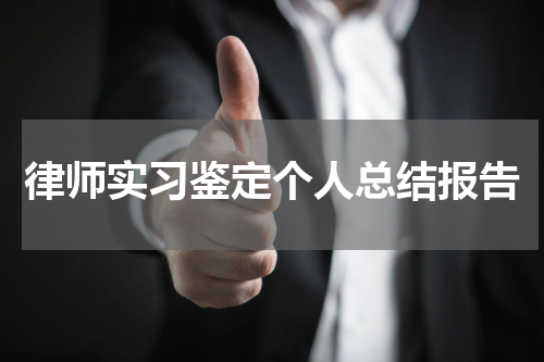 律师实习鉴定个人总结报告