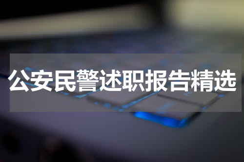 公安民警述职报告精选