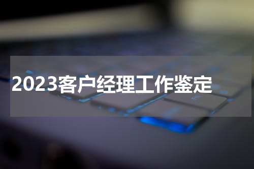 2023客户经理工作鉴定