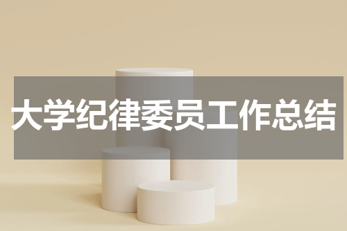 大学纪律委员工作总结