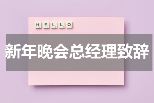 新年晚会总经理致辞