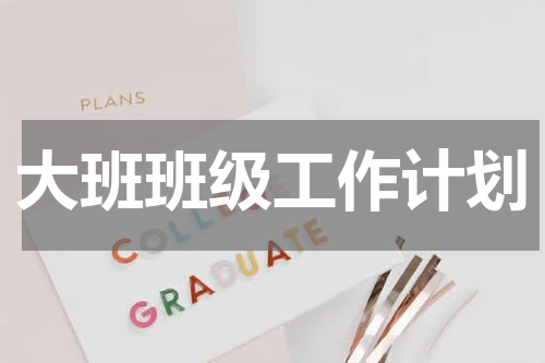 大班班级工作计划