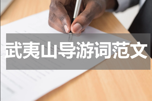 武夷山导游词范文
