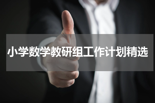 小学数学教研组工作计划精选