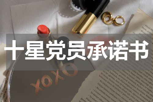 十星党员承诺书