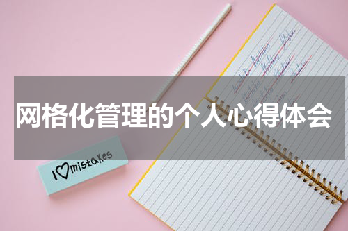 网格化管理的个人心得体会