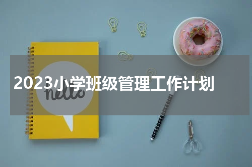 2023小学班级管理工作计划