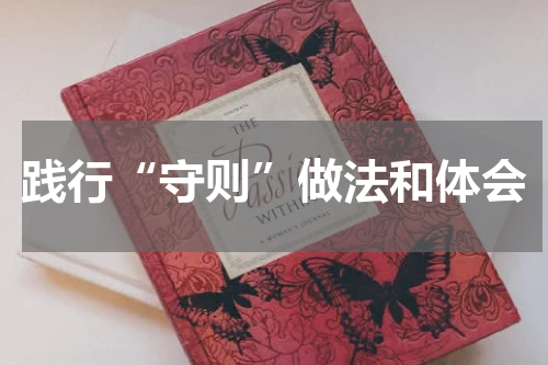 践行“守则”做法和体会