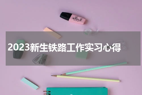 2023新生铁路工作实习心得