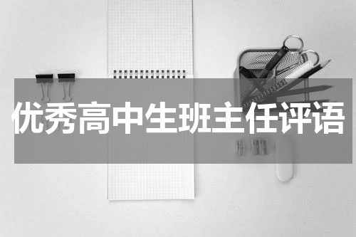 优秀高中生班主任评语