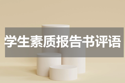 学生素质报告书评语