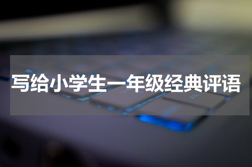 写给小学生一年级经典评语