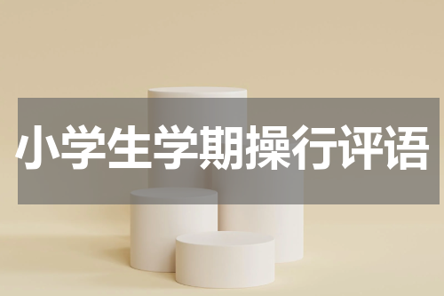 小学生学期操行评语