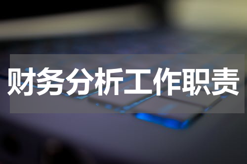财务分析工作职责
