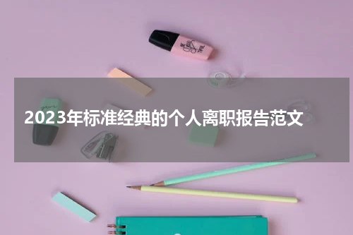 2023年标准经典的个人离职报告范文