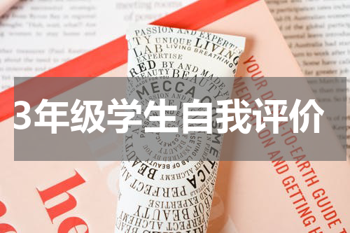 3年级学生自我评价