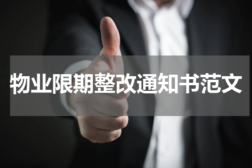 物业限期整改通知书范文