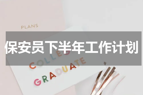保安员下半年工作计划