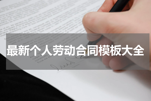 最新个人劳动合同模板大全