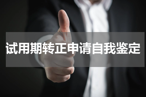 试用期转正申请自我鉴定