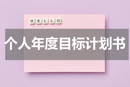 个人年度目标计划书