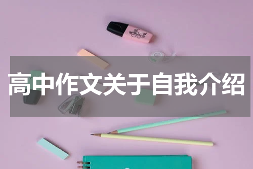 高中作文关于自我介绍