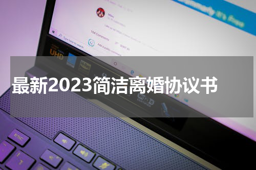 最新2023简洁离婚协议书