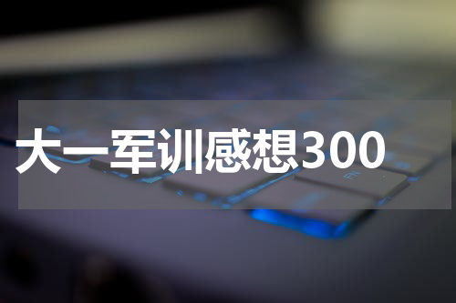 大一军训感想300
