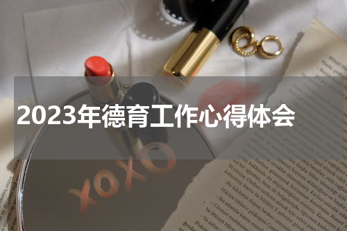 2023年德育工作心得体会