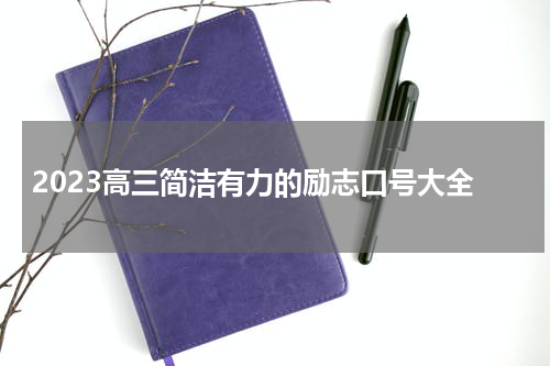 2023高三简洁有力的励志口号大全