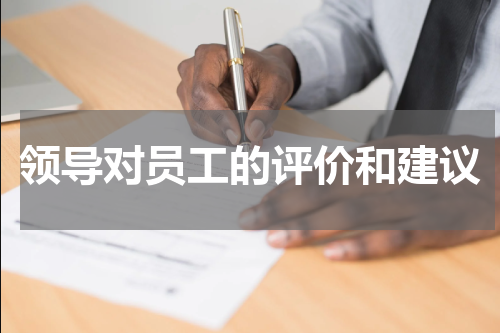 领导对员工的评价和建议