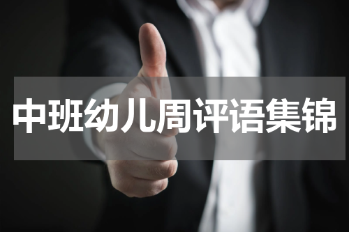 中班幼儿周评语集锦