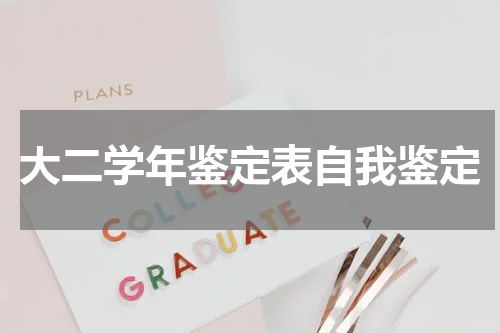 大二学年鉴定表自我鉴定
