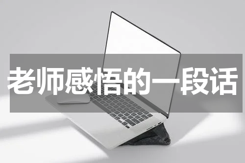 老师感悟的一段话