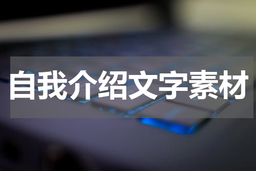 自我介绍文字素材