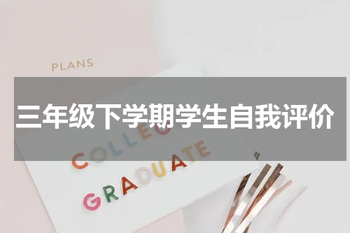 三年级下学期学生自我评价
