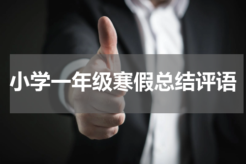 小学一年级寒假总结评语
