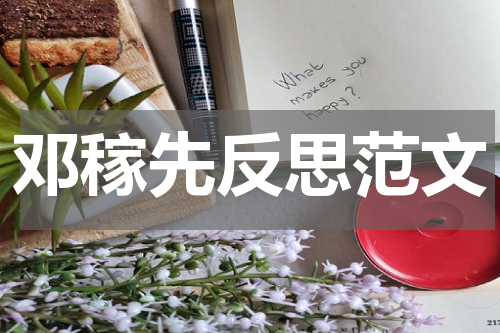 邓稼先反思范文