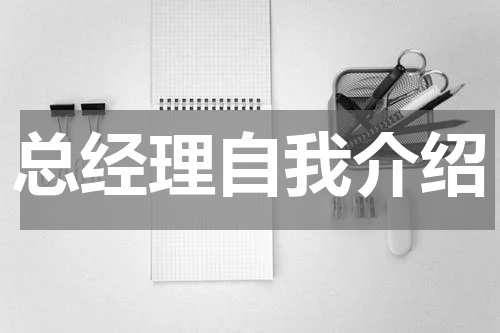 总经理自我介绍