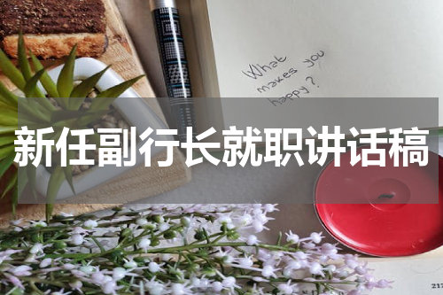 新任副行长就职讲话稿