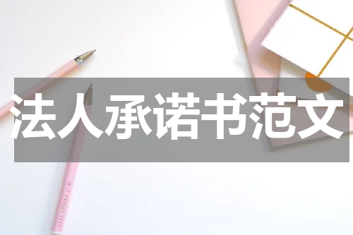法人承诺书范文