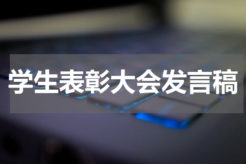 学生表彰大会发言稿