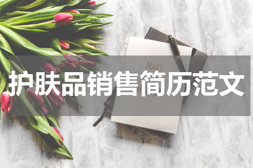 护肤品销售简历范文