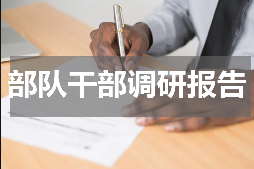 部队干部调研报告