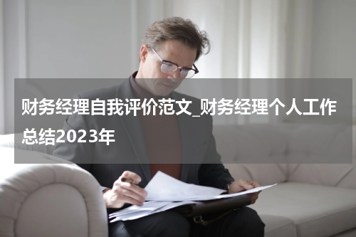 财务经理自我评价范文_财务经理个人工作总结2023年