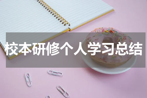 校本研修个人学习总结